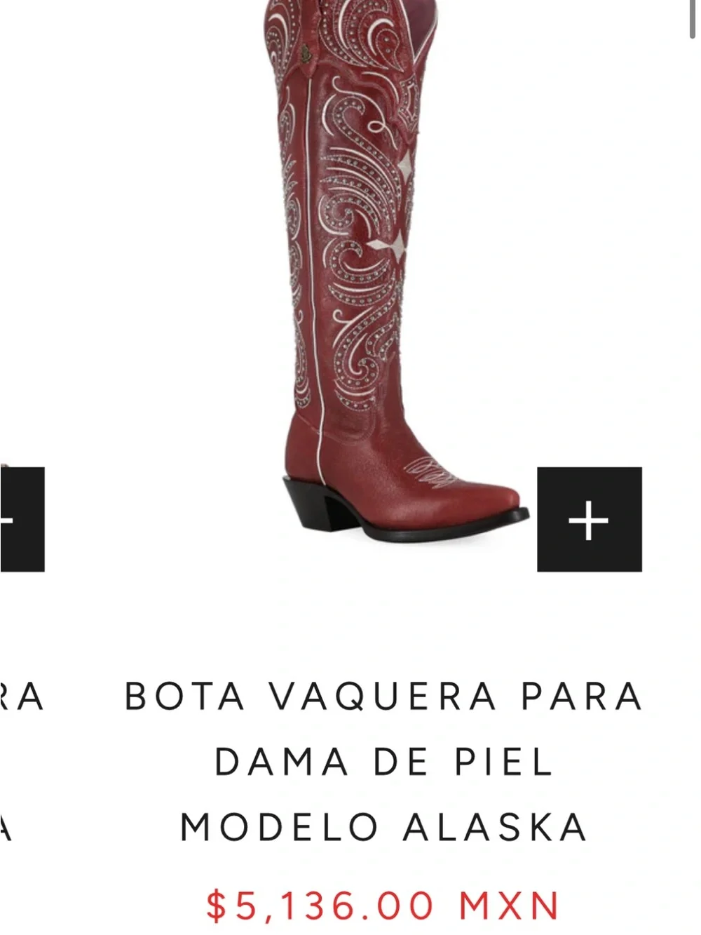 Red Embroidered Western Cowboy Boots
